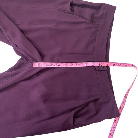 Eileen Fisher Silk Georgette Crepe Trouser Pants Straight Leg Medium Minimalist - Picture 7 of 12